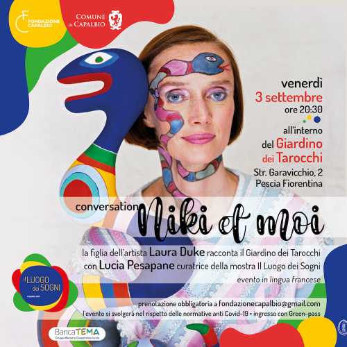 Capalbio "Il luogo dei sogni" - Conversazione con Laura Duke, figlia di Niki de Saint Phalle Capalbio "Il luogo dei sogni" - Conversazione con Laura Duke, figlia di Niki de Saint Phalle