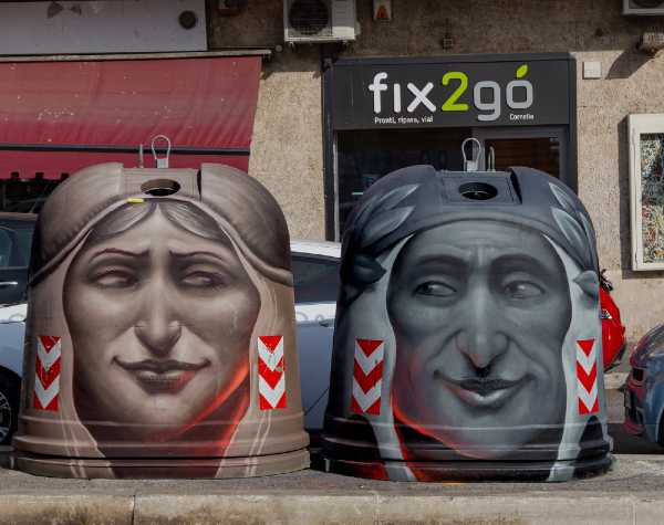 GAU 2021: la Divina Commedia diventa Street Art sulle campane del vetro di Roma