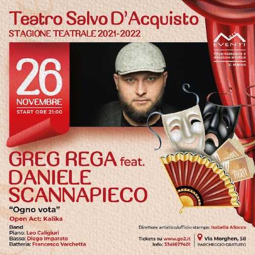 Greg Rega in concerto con Daniele Scannapieco e le Kalìka Greg Rega in concerto con Daniele Scannapieco e le Kalìka 