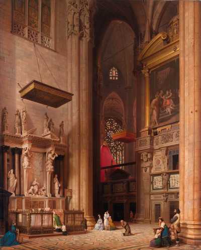 Varese, il Natale porta una nuova opera al Museo Baroffio del Sacro Monte: l'Interno del Duomo di Milano con l'altare di Santa Tecla di Luigi Bisi