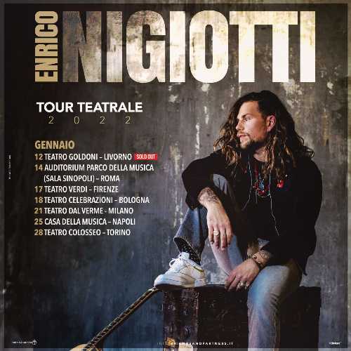 ENRICO NIGIOTTI: al via dal 12 gennaio il tour, sette speciali appuntamenti nei principali teatri italiani
