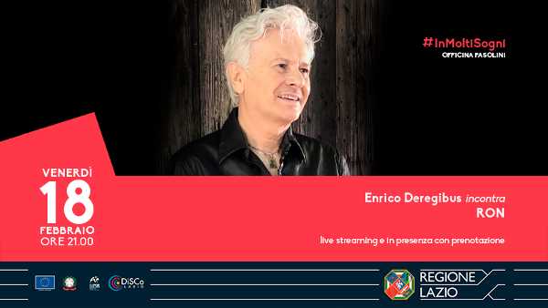 Ron: incontro con Enrico Deregibus a Roma per Officina Pasolini dal vivo e on line