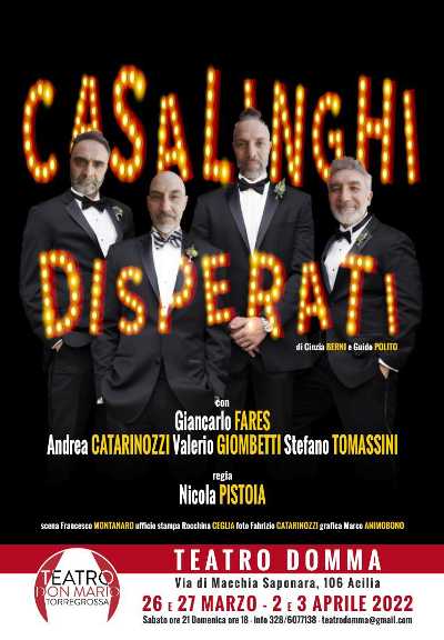 CASALINGHI DISPERATI di Cinzia Berni e Guido Polito con la regia di Nicola Pistoia al Teatro Domma di Acilia- Roma