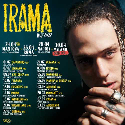 IRAMA: Annunciate le date estive del tour 2022