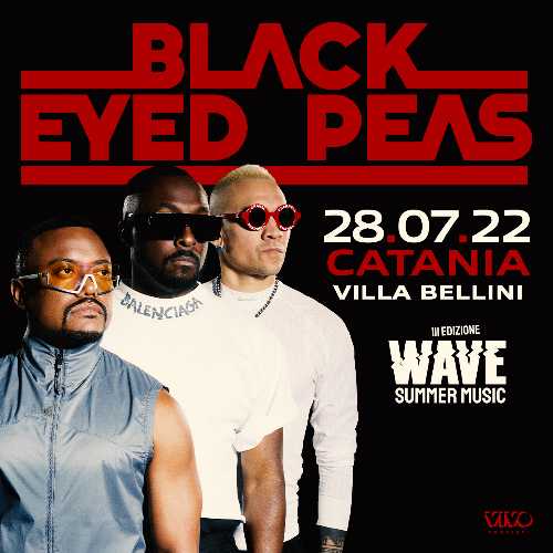 BLACK EYED PEAS - Unica data italiana: giovedì 28 luglio 2022, Catania Wave Summer Music (villa Bellini)