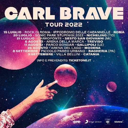 CARL BRAVE: da luglio il ritorno live per un'estate di grandi palchi per il nuovo tour