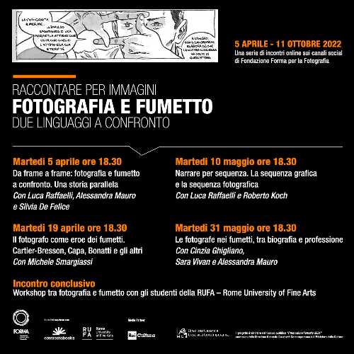 RACCONTARE PER IMMAGINI: da oggi sui canali social di Fondazione Forma una serie di incontri online su fotografia e fumetto