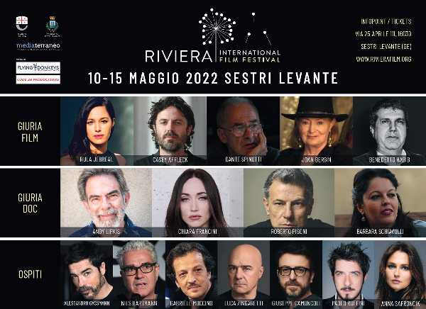 Al via il RIVIERA INTERNATIONAL FILM FESTIVAL, annunciati gli ospiti