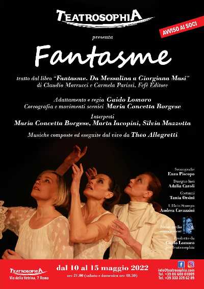 "FANTASME" dal 10 al 15 maggio a TEATROSOPHIA
