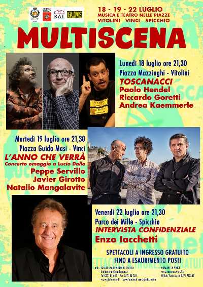 Torna a Vinci la rassegna Multiscena