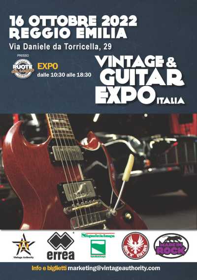 VINTAGE & GUITAR EXPO, il 16 ottobre a "Ruote da Sogno"