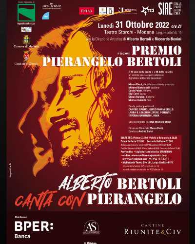Il 31 ottobre e il 1°novembre al Teatro Storchi di MODENA la 9ª edizione del PREMIO PIERANGELO BERTOLI