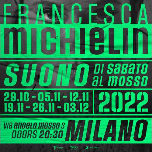 FRANCESCA MICHIELIN - "SUONO DI SABATO AL MOSSO": 6 incontri musicali tutti i sabati a Milano
