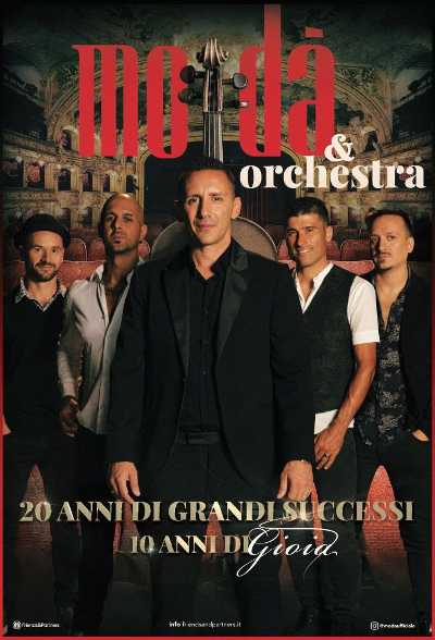 MODÀ - Dal 27 marzo 2023 per la prima volta in tour nei principali teatri italiani accompagnati dall’orchestra