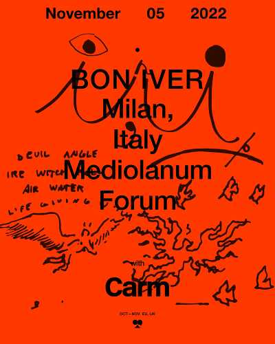 BON IVER in concerto per un'unica data italiana sabato 5 novembre al Mediolanum Forum di Assago - Milano