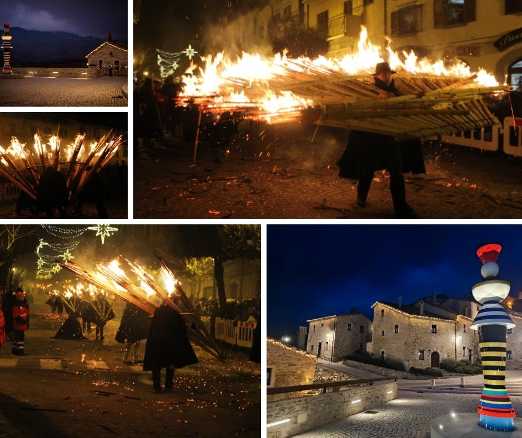 Il 10 dicembre, in Molise, la ‘Ndocciata, il rito del fuoco più grande del mondo
