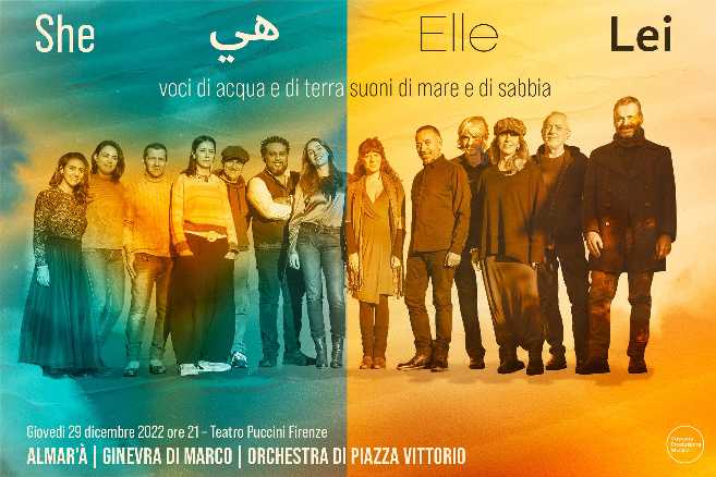 “She, elle, lei”: ultimi posti disponibili per il debutto del nuovo progetto di Almar'à, Ginevra Di Marco e Orchestra di Piazza Vittorio “She, elle, lei”: ultimi posti disponibili per il debutto del nuovo progetto di Almar'à, Ginevra Di Marco e Orchestra di Piazza Vittorio