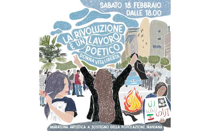 OFFICINA PASOLINI sostiene la popolazione iraniana con la maratona artistica "La rivoluzione è un lavoro poetico. Donna, Vita, Libertà"