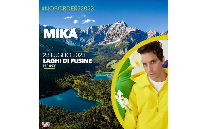 NO BORDERS MUSIC FESTIVAL 2023 - MIKA è il terzo artista internazionale della 28esima edizione