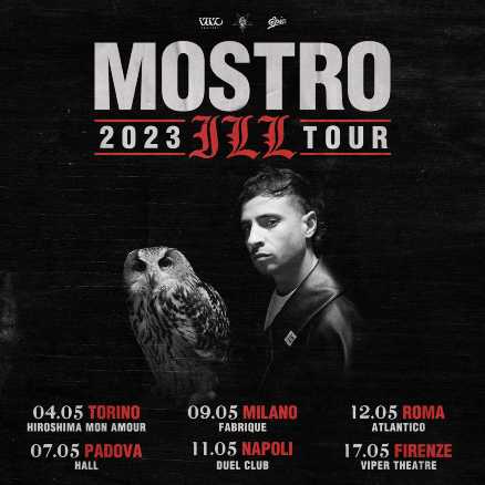 MOSTRO torna nei club con "ILL TOUR 2023"