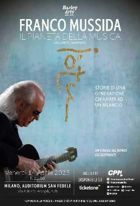 FRANCO MUSSIDA - Il 14 aprile in concerto all'Auditorium San Fedele di MILANO con "Il Pianeta della Musica - concerto immersivo"