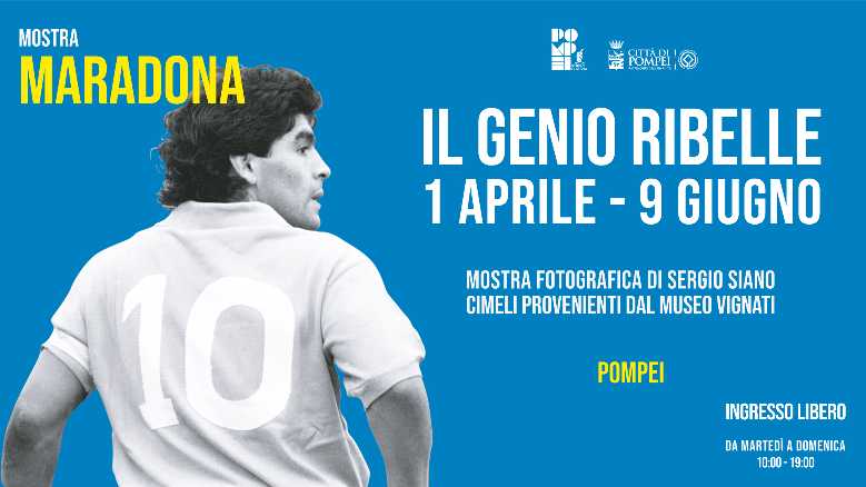 Maradona, il Genio Ribelle - A Pompei foto, cimeli e testimonianze per raccontare il campione argentino Maradona, il Genio Ribelle - A Pompei foto, cimeli e testimonianze per raccontare il campione argentino