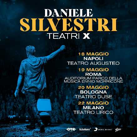 Daniele Silvestri a maggio torna a teatro con il nuovo tour "TEATRI X"