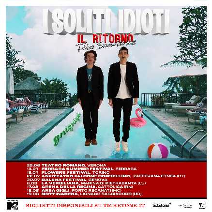 I Soliti Idioti annunciano il tour estivo: I SOLITI IDIOTI - FIODENA SUMMER TOUR 2023 I Soliti Idioti annunciano il tour estivo: I SOLITI IDIOTI - FIODENA SUMMER TOUR 2023