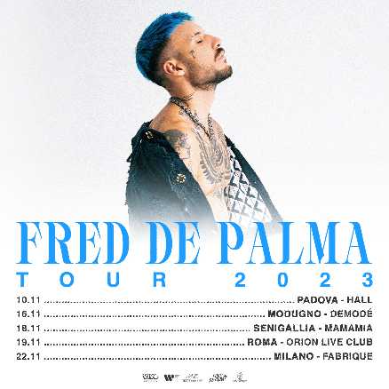 FRED DE PALMA torna in tour nei club a novembre 2023