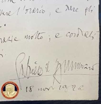 D’Annunzio, Carabinieri Tpc restituiscono lettera trafugata dalla Biblioteca Nazionale Centrale di Roma D’Annunzio, Carabinieri Tpc restituiscono lettera trafugata dalla Biblioteca Nazionale Centrale di Roma