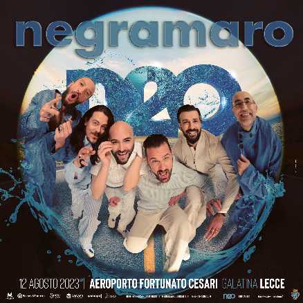 negramaro: il 12 agosto il grande evento in Puglia "N20 BACK HOME" con ospiti e sorprese