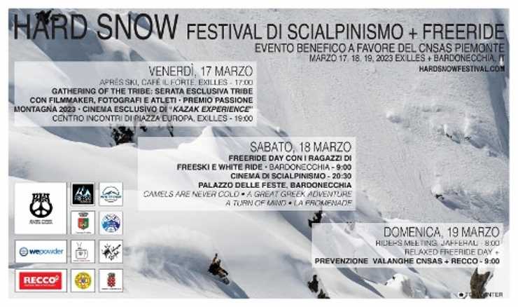 A Cinema in Verticale proiezioni in collaborazione con “HARD SNOW - Festival di sci alpinismo e freeride"