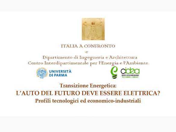 4 aprile: all’Università di Parma la tavola rotonda “Transizione energetica: l’auto del futuro deve essere elettrica?”