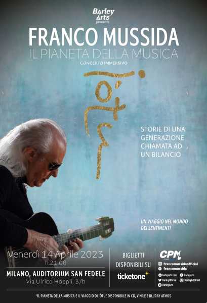 FRANCO MUSSIDA domani sera in concerto all'Auditorium San Fedele di MILANO con "Il Pianeta della Musica - concerto immersivo"
