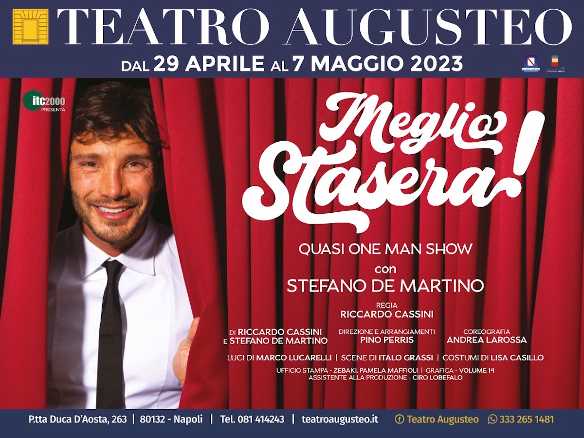 Teatro Augusteo - STEFANO DE MARTINO in “Meglio stasera!”