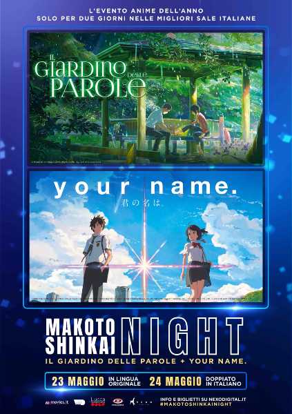 Al cinema la "Makoto Shinkai Night" - Il 23 e 24 maggio, anche in lingua originale Al cinema la "Makoto Shinkai Night" - Il 23 e 24 maggio, anche in lingua originale