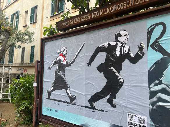 STREET ART, Roma - La nuova opera di Laika per il giorno della Liberazione