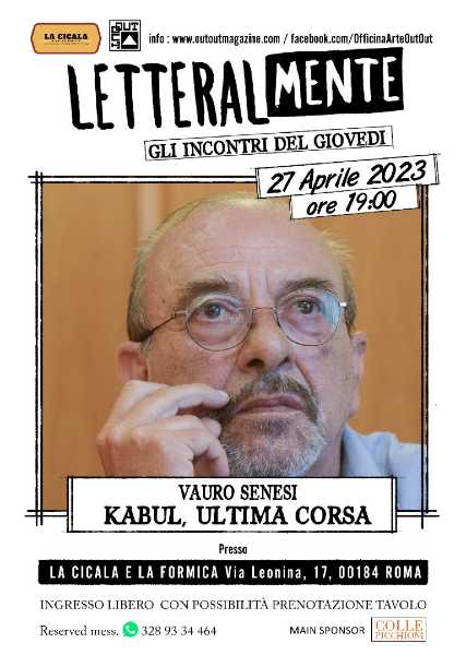 Lo scrittore e vignettista Vauro Senesi a Roma per LetteralMENTE presso La Cicala e la Formica