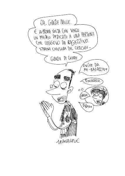 ZEROCALCARE per TIZIANO TERZANI: la vignetta inedita dell'artista, che ringrazia per il PREMIO TERZANI 2023