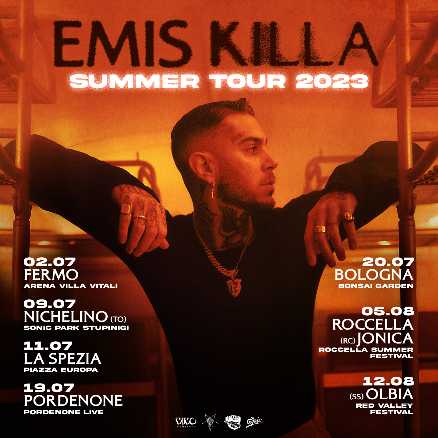 EMIS KILLA - Annunciate nuove date per l’estate 2023 EMIS KILLA - Annunciate nuove date per l’estate 2023