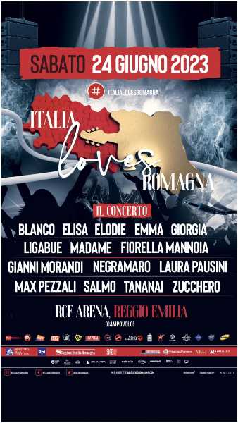 ITALIA LOVES ROMAGNA: aperte le prevendite per il concerto-evento per sostenere le popolazioni colpite dall’alluvione