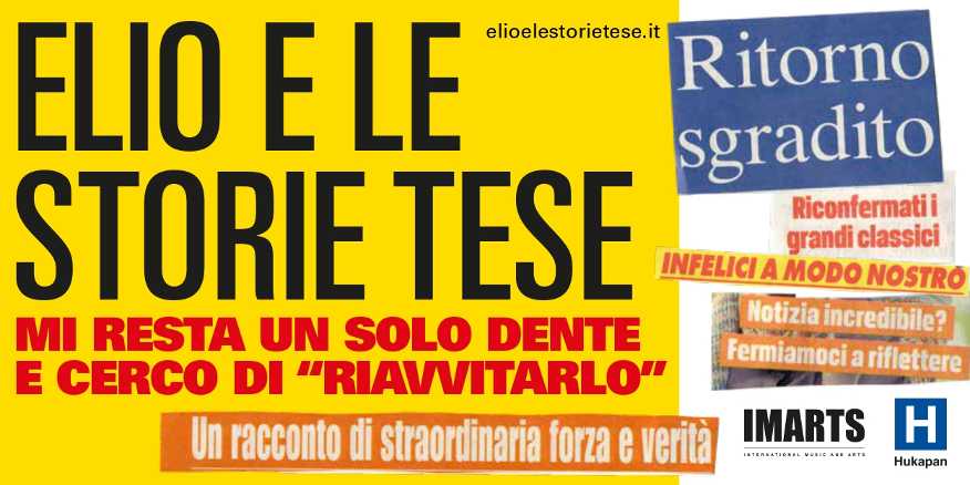 ELIO E LE STORIE TESE tornano in tour - Da ottobre nei teatri con lo spettacolo "Mi resta un solo dente e cerco di riavvitarlo"