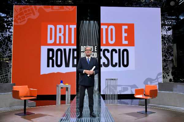 Rete 4 -Stasera a "DRITTO E ROVESCIO" Paolo Del Debbio intervista il Ministro dell'Agricoltura Francesco Lollobrigida e il leader del M5S Giuseppe Conte