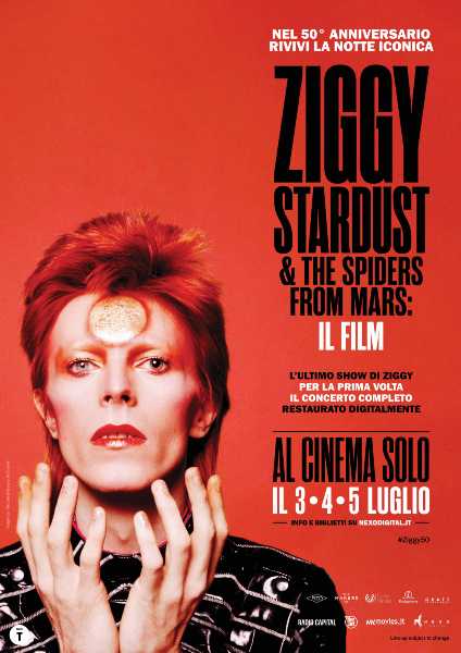 David Bowie torna al cinema con "Ziggy Stardust" in versione restaurata in digitale dal 3 al 5 luglio David Bowie torna al cinema con "Ziggy Stardust" in versione restaurata in digitale dal 3 al 5 luglio