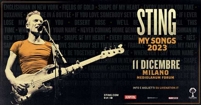 STING torna in Italia con un nuovo appuntamento nel 2023