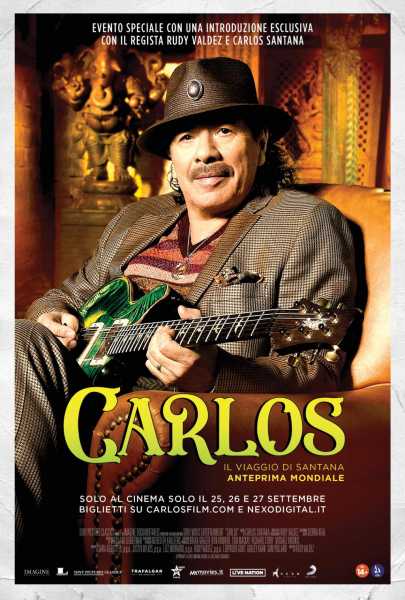 "CARLOS: IL VIAGGIO DI SANTANA": anteprima mondiale al cinema il 25, 26 e 27 settembre "CARLOS: IL VIAGGIO DI SANTANA": anteprima mondiale al cinema il 25, 26 e 27 settembre