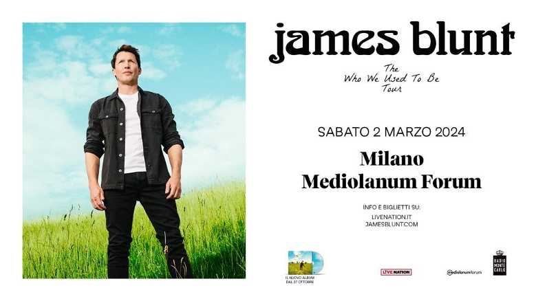 JAMES BLUNT ritorna in Italia