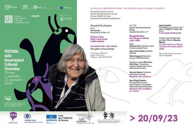 La Giornata Internazionale della Pace, il centenario della nascita di Italo Calvino e Margherita Hack: i nuovi appuntamenti del Festival delle Associazioni Culturali