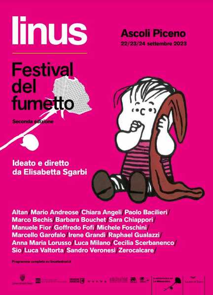 Dal 22 al 24 settembre LINUS - FESTIVAL DEL FUMETTO, ideato e diretto da Elisabetta Sgarbi Dal 22 al 24 settembre LINUS - FESTIVAL DEL FUMETTO, ideato e diretto da Elisabetta Sgarbi