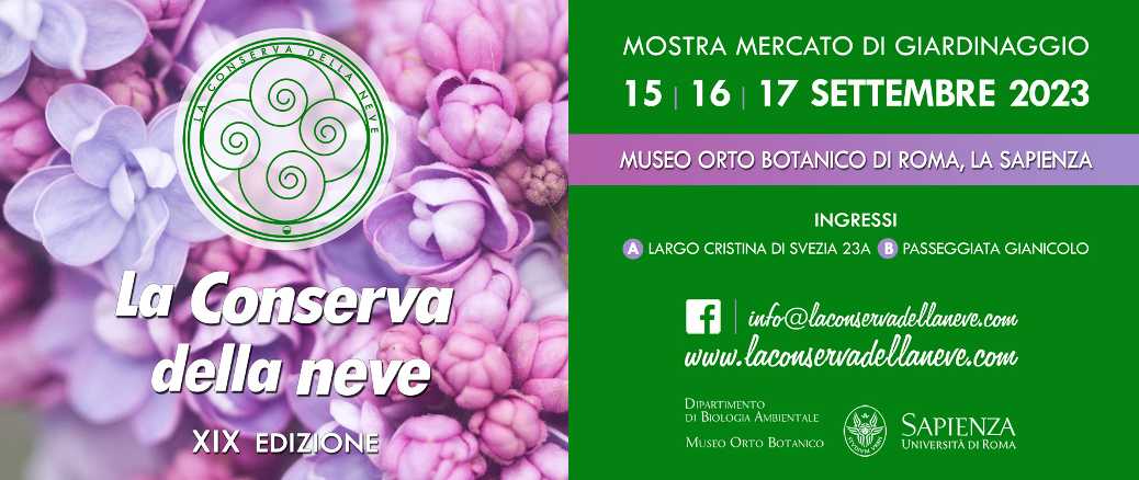 LA CONSERVA DELLA NEVE 2023: il programma della mostra-mercato dedicata alle piante rare e da collezione